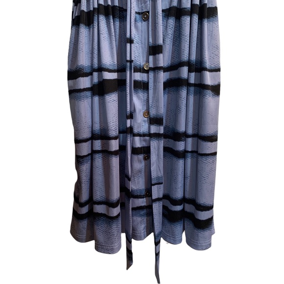 LuLaRoe Stacie Blue Stripes Shirt Dress 2XL NWOT - Picture 5 of 12